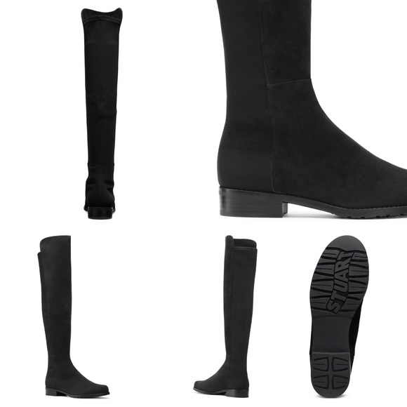 Stuart Weitzman 5050 Boots in Black Suede - Picture 2 of 5